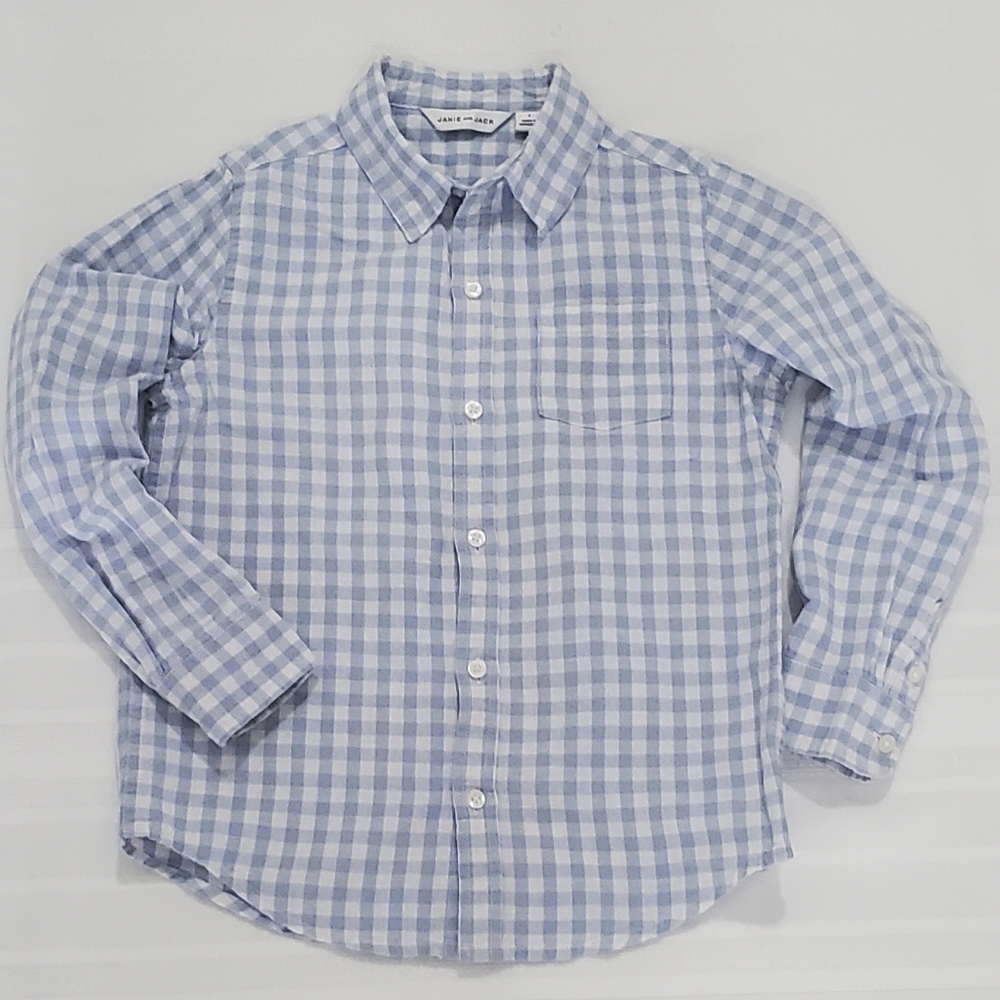 Janie and Jack Boys Button Down Long Sleeve Shirt